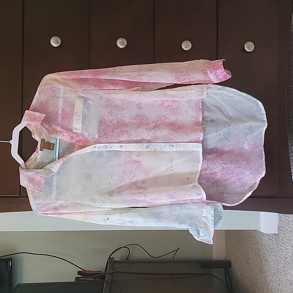 Multicolor sheer button up - Picture 2 of 7